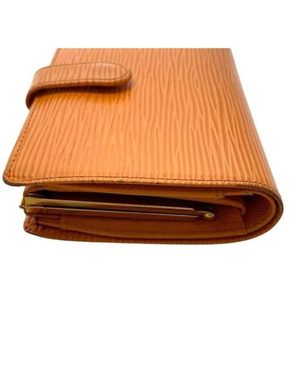 Louis Vuitton Bifold Wallet Portomonevier Viennois Orange Mandarin Epi Kiss